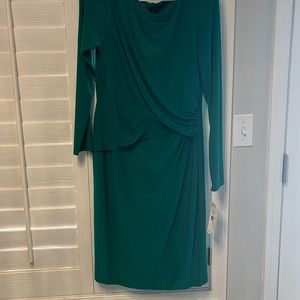 Green long sleeves Ralph Lauren dress size 14 never worn still has tags